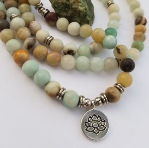 Lotus Beaded Mala Necklace